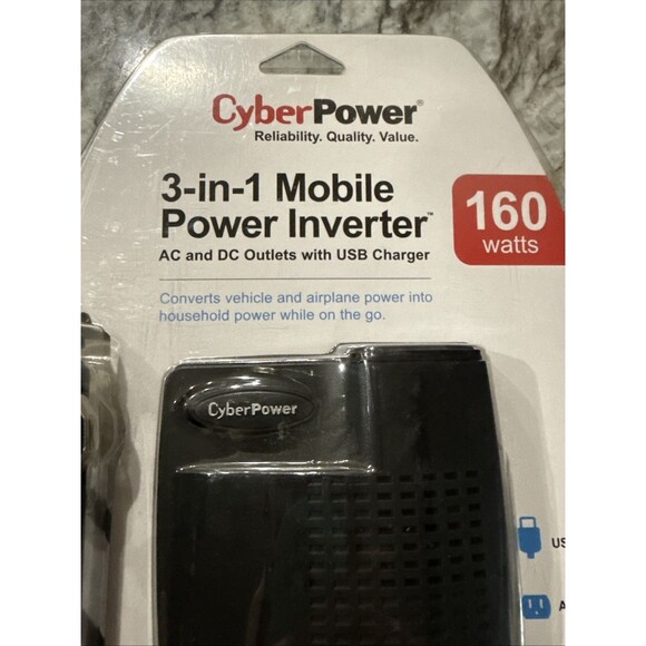 New SEALED  CyberPower 3-In-1 Mobile Power Inverter-Model #CPS160SU-DC - Picture 3 of 6